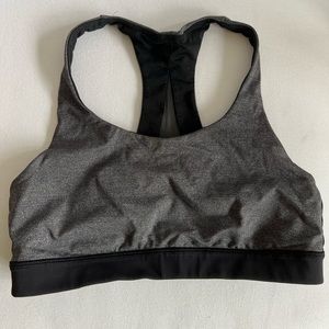 Lululemon invigorate sports bra grey and black size 8